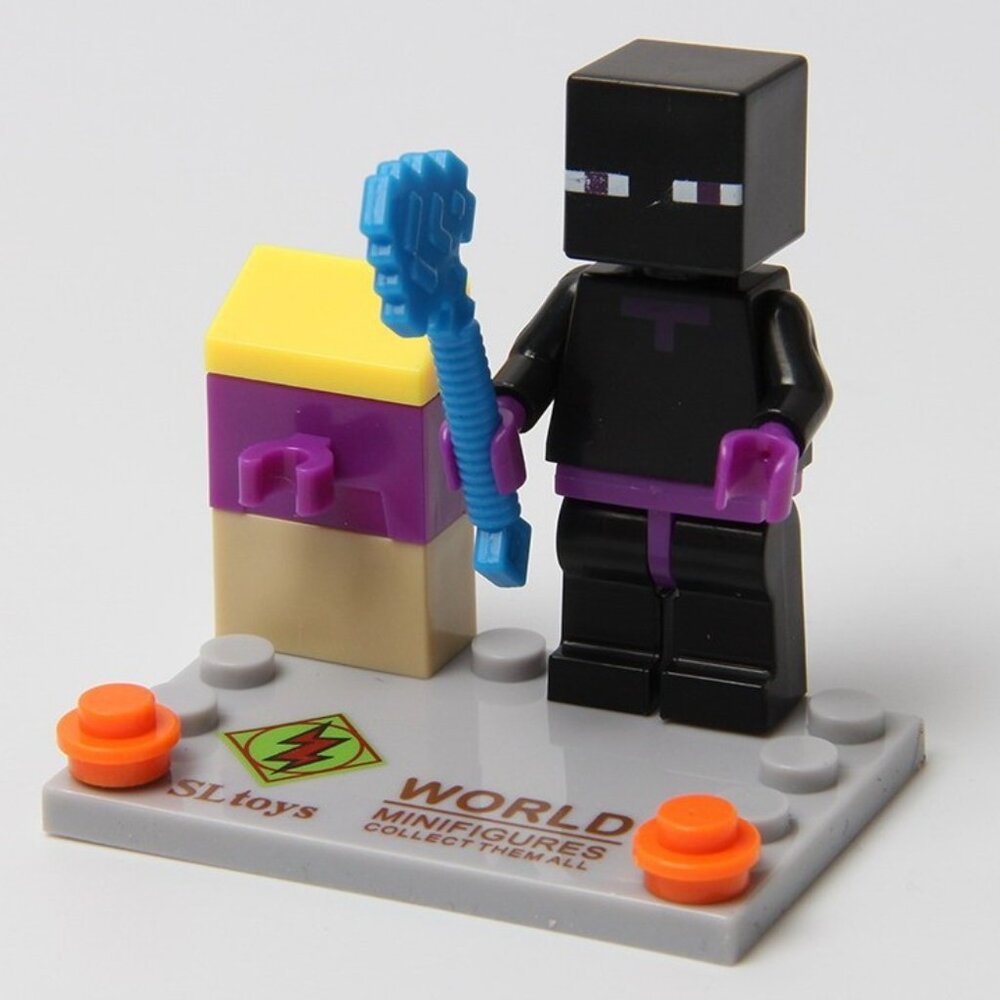 Minecraft Pixelated Gamer Block CAKE TOPPER 6 Figure Set (ASSEMBLY REQUIRED) - Picture 5 of 9